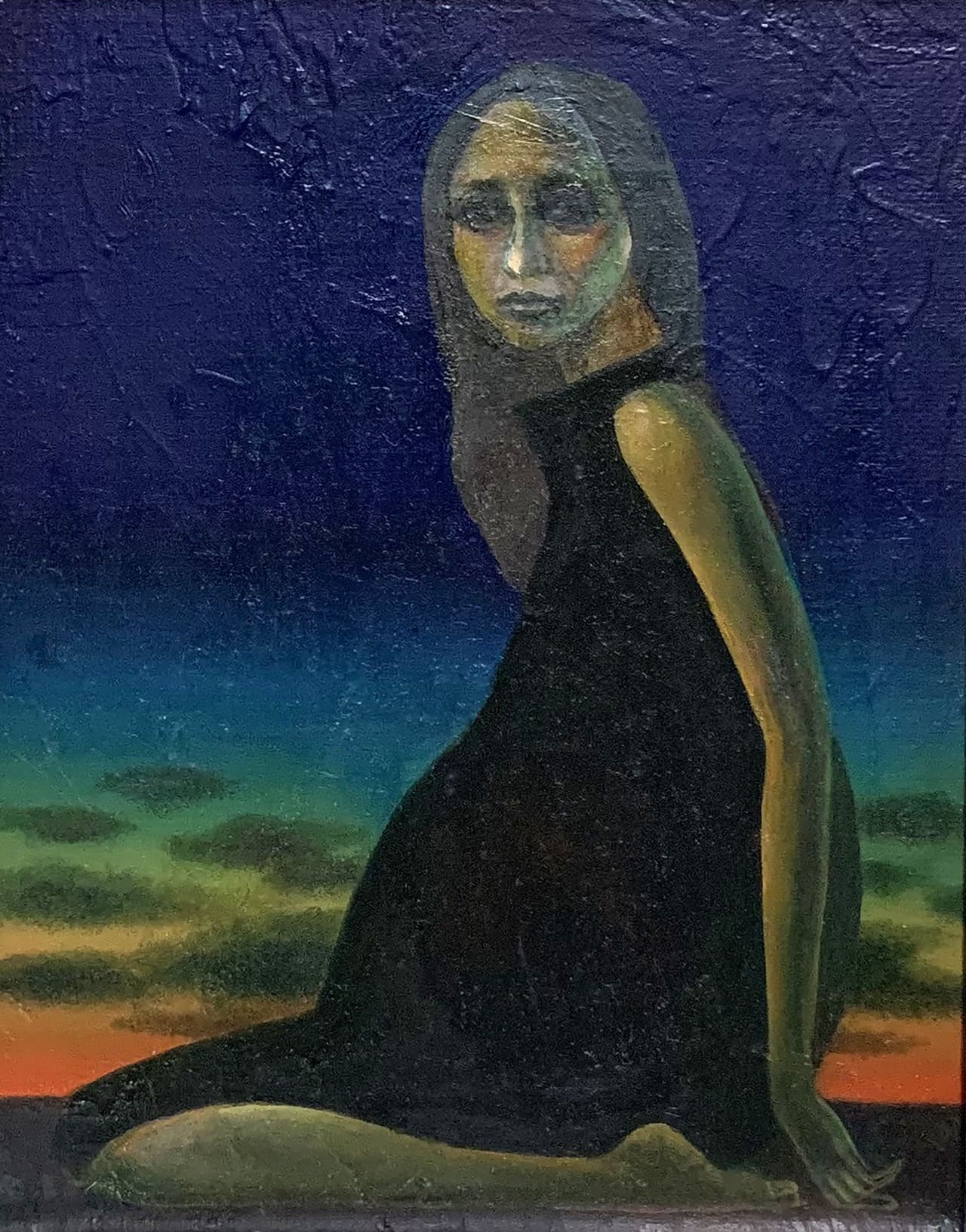 oil painting "Night is near"